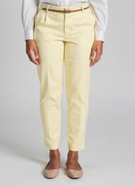 Pantalon chino țesătură poplin mărime normală galben B.YOUNG femme