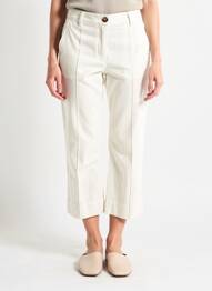 Pantalon 7/8 elasticitate mărime normală bej B.YOUNG femme