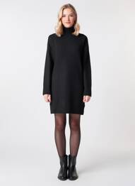 Rochie pulover elasticitate mâneci lungi negru B.YOUNG femme
