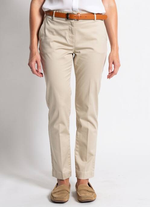 Pantalon chino țesătură poplin mărime normală bej LA PETITE NÎMOISE femme