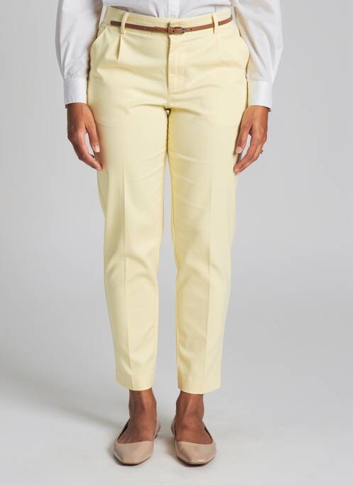 Pantalon chino țesătură poplin mărime normală galben B.YOUNG femme