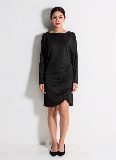 Rochie scurtă mâneci lungi mâneci lungi negru B.YOUNG femme