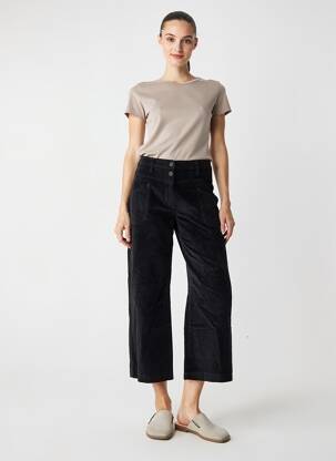 Pantalon 7/8 talie înaltă talie înaltă negru PAKO LITTO femeie