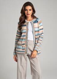 Vestă cu mâneci lungi elasticitate albastru WHITE STUFF femme