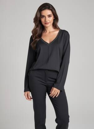 Tricou mâneci lungi mâneci lungi negru MOLLY BRACKEN femeie