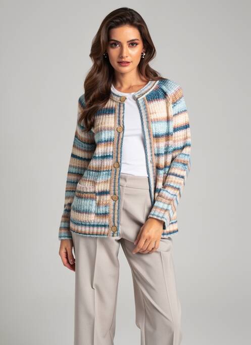 Vestă cu mâneci lungi elasticitate albastru WHITE STUFF femme
