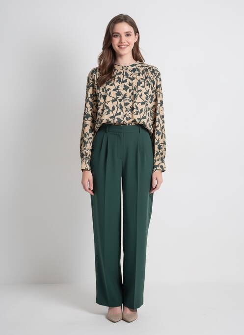 Cămașă imprimeu floral mâneci lungi bej INDI & COLD femme