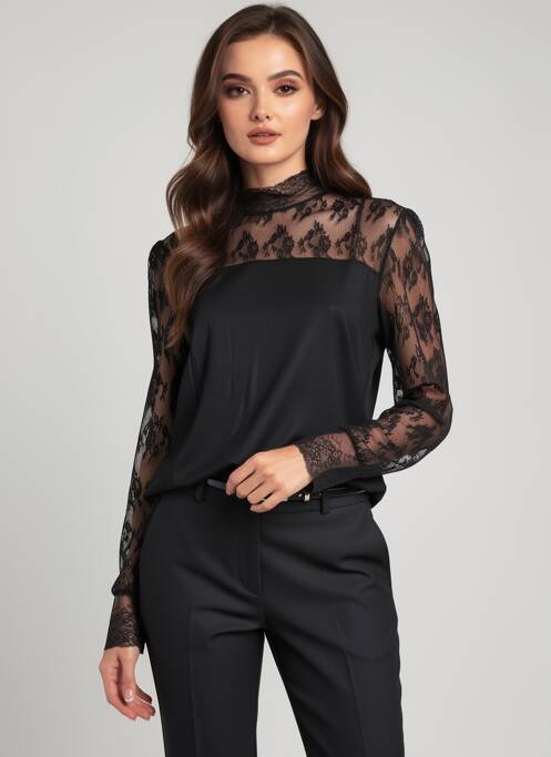 Top mâneci lungi negru MOLLY BRACKEN femme