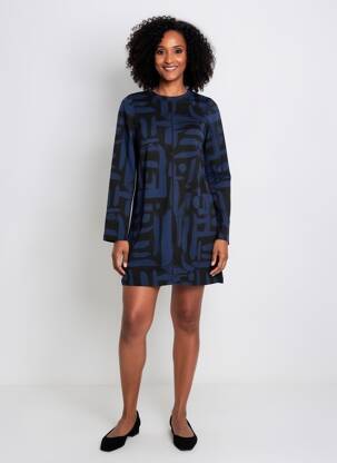 Rochie scurtă mâneci lungi mâneci lungi albastru LA FEE MARABOUTEE femeie