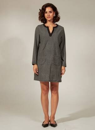 Rochie scurtă mâneci lungi mâneci lungi negru LA FEE MARABOUTEE femeie
