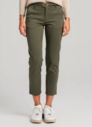 Pantalon 7/8 elasticitate mărime normală verde FREEMAN T.PORTER femeie