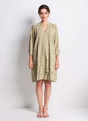 Rochie scurtă mâneci lungi mâneci lungi verde POMODORO femeie
