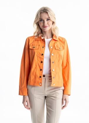 Jachete casual buzunare portocalie POMODORO femeie