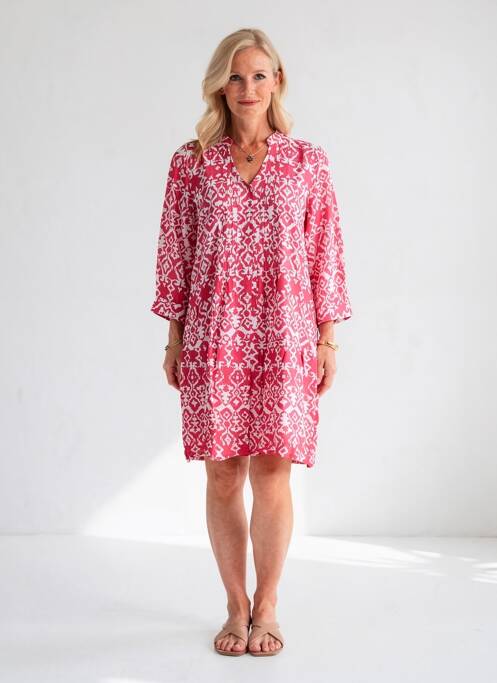 Rochie scurtă mâneci lungi mâneci lungi roz POMODORO femme