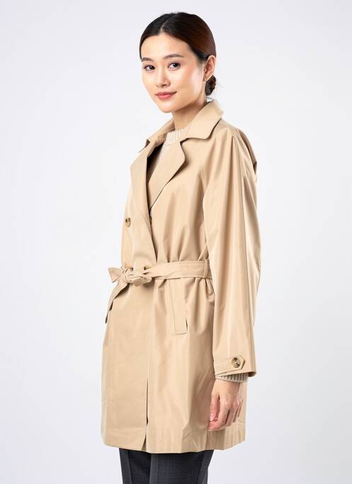 Trench țesătură poplin fără glugă bej JENSEN femme