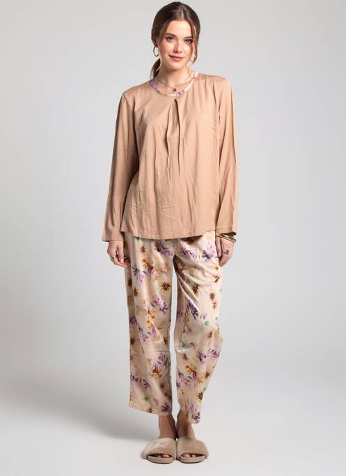 Pijama țesătură jerseu bej IMPETUS femme