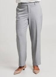 Pantalon drept talie elastică mărime normală gri CISO femeie