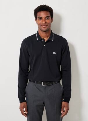 Polo mâneci lungi mâneci lungi negru LEE bărbat
