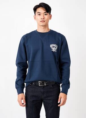 Hanorac elasticitate mâneci lungi albastru WRANGLER bărbat