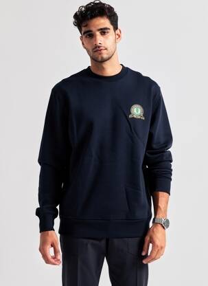 Hanorac elasticitate mâneci lungi albastru FRED PERRY bărbat