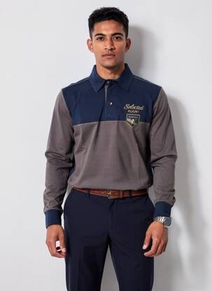 Polo mâneci lungi mâneci lungi albastru RUCKFIELD bărbat