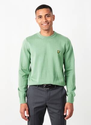 Pulover elasticitate mâneci lungi verde LYLE & SCOTT bărbat