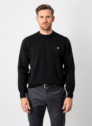 Pulover elasticitate mâneci lungi negru LYLE & SCOTT bărbat
