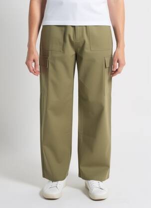 Pantalon cargo croială dreaptă verde LA PETITE ETOILE femeie