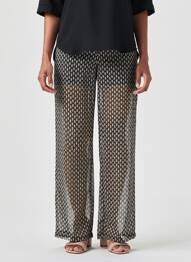 Pantalon drept închidere cu fermoar sub clapetă cu cârlig negru SCHOOL RAG femme