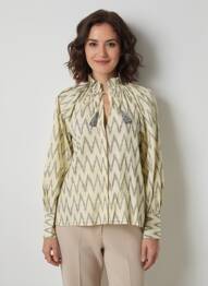 Cămașă imprimeu fantezie mâneci lungi galben MKT STUDIO femme
