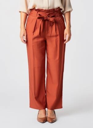 Pantalon drept croială morcov talie înaltă portocalie SCOTCH & SODA femeie