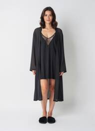 Nuisetă/combinetă guler în v negru AUBADE femme