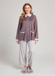Pijama croială dreaptă maro CANAT femme