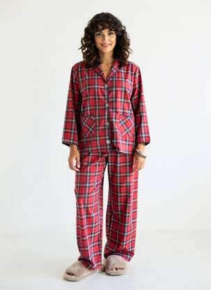 Pijama croială dreaptă roșu LE CHAT femeie