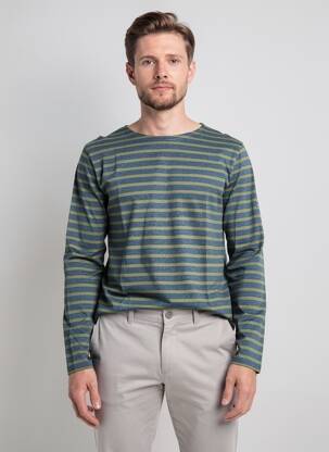 Tricou croială cambrată mâneci lungi albastru SAINT JAMES bărbat