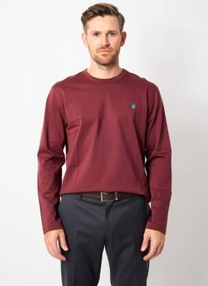 Tricou bio mâneci lungi maro MAT DE MISAINE bărbat