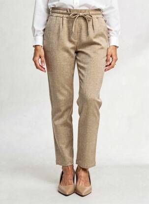 Pantalon drept elasticitate mărime normală verde LA FEE MARABOUTEE femeie