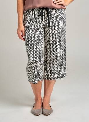 Pantalon 7/8 țesătură poplin mărime normală negru STARK femme