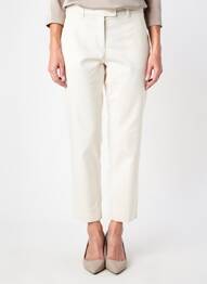 Pantalon chino țesătură poplin mărime normală bej STARK femme