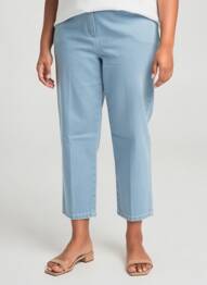 Pantalon trei sferturi croială dreaptă mărime normală albastru STARK femme