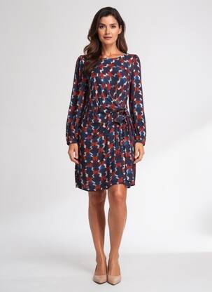 Rochie scurtă mâneci lungi mâneci lungi albastru LA FEE MARABOUTEE femeie