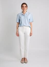 Polo elasticitate mâneci scurte albastru SAINT JAMES femme