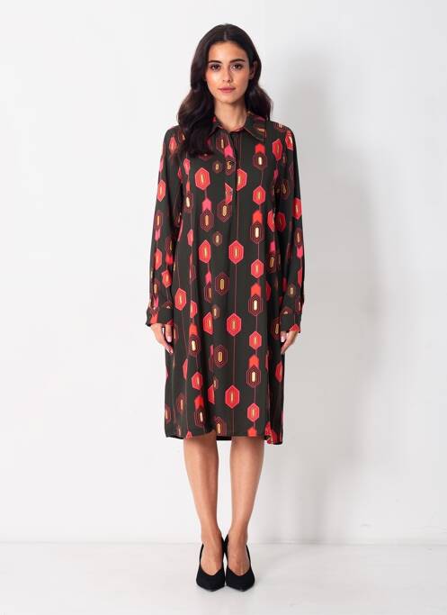 Rochie midi croială fluidă mâneci lungi negru LA FEE MARABOUTEE femme