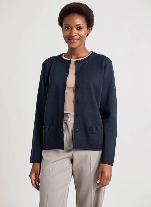 Vestă cu mâneci lungi elasticitate albastru ARMOR LUX femme