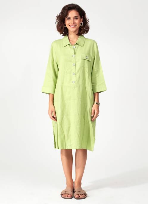 Rochie midi mâneci 3/4 mâneci 3/4 verde POMODORO femme