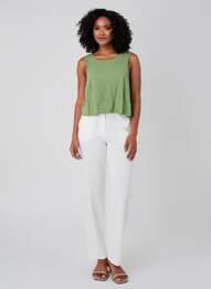 Top croială cambrată fără mâneci verde PIECES femme