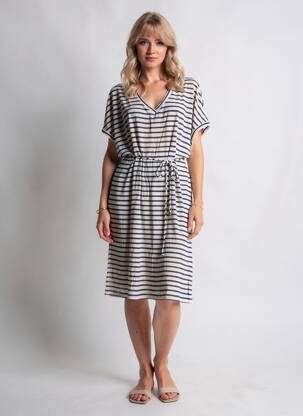Rochie midi mâneci scurte mâneci scurte alb VERO MODA femeie