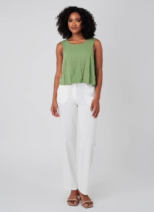 Top croială cambrată fără mâneci verde PIECES femme