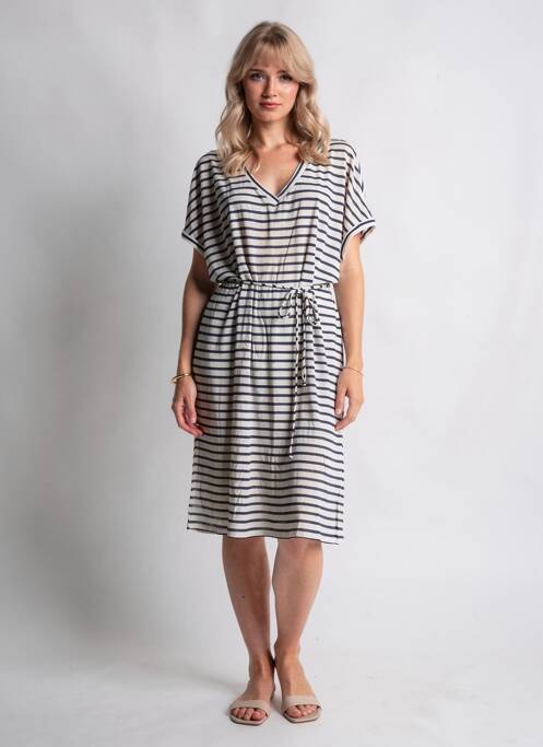 Rochie midi mâneci scurte mâneci scurte alb VERO MODA femme