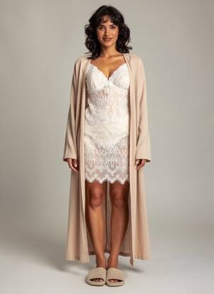 Nuisetă/combinetă broderie alb MARJOLAINE femeie